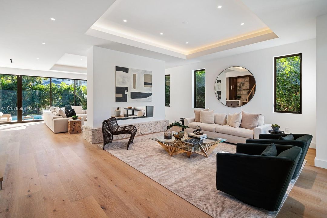 Formal Living Room With Fireplace