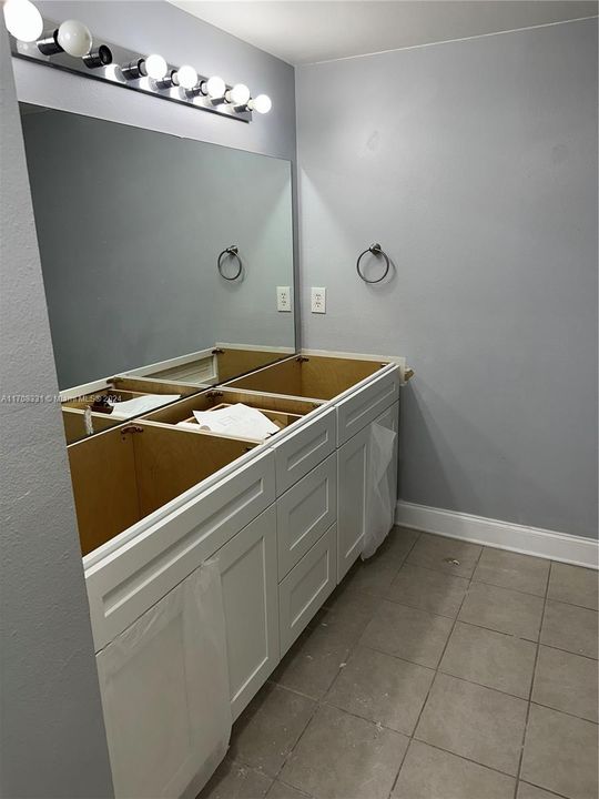 Master Bathroom with New Vanity