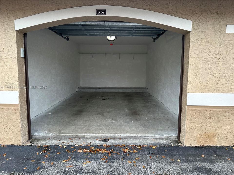 1 Garage included with Rental