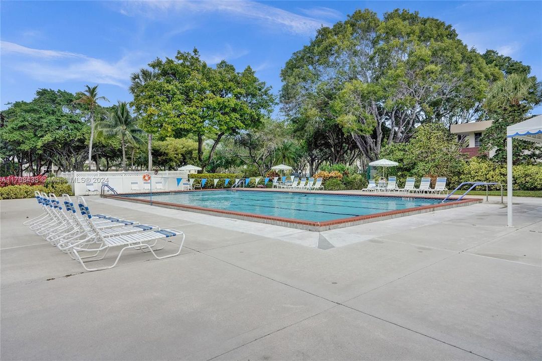 Enjoy the heated pool steps from your home