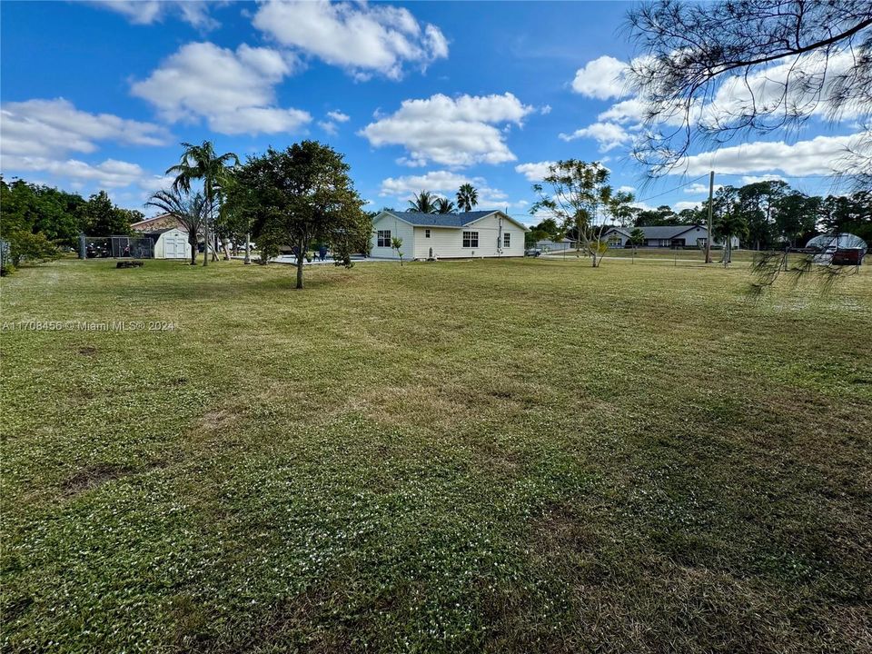 Over an acre lot