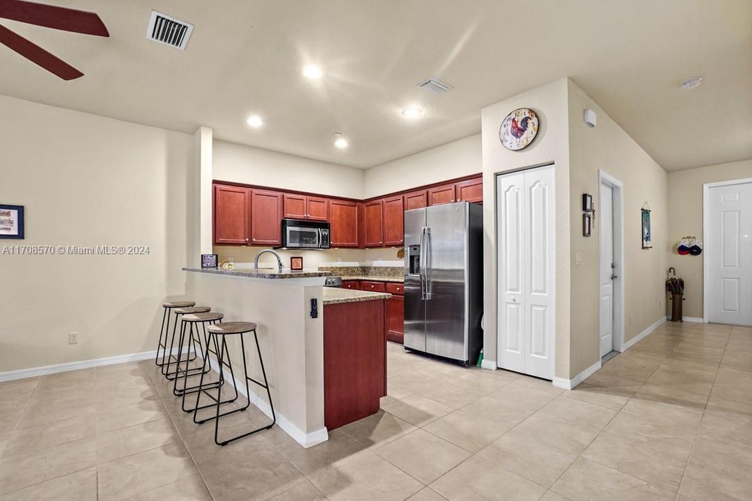 Open Kitchen with Seating at the Counter