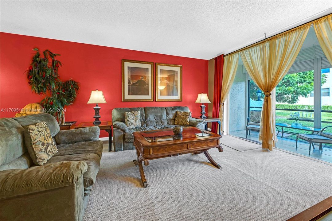 Living Room with Lanai Views