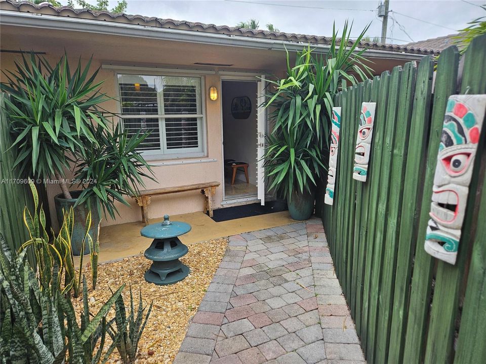 Entryway patio.