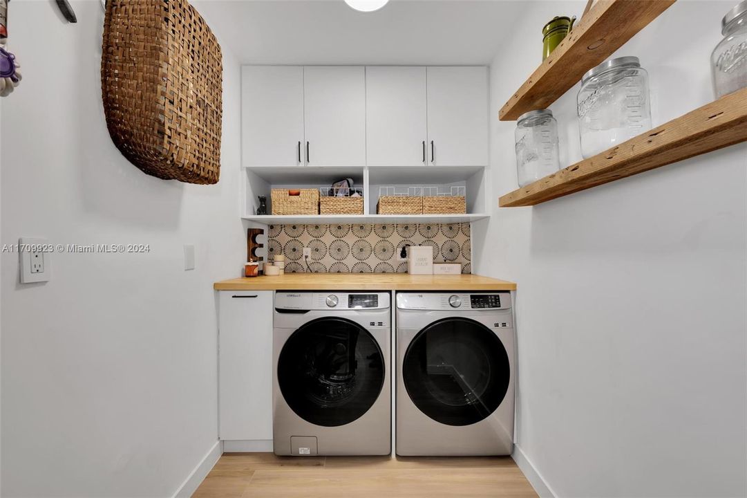 Beautiful laundry and storage room