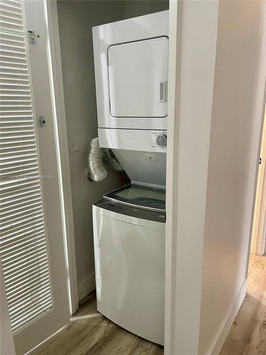 washer and dryer inside