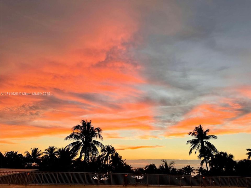 Sunrise view from unit