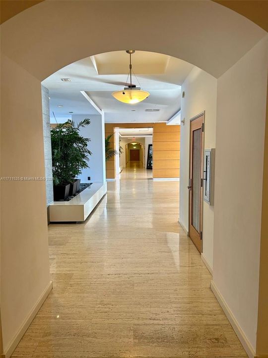 Hallway to unit (Lobby level, 2nd floor)