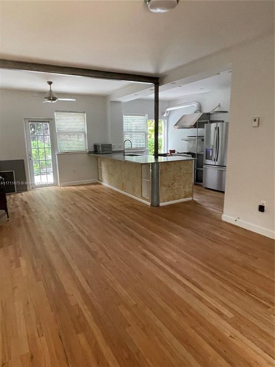 Newly installed wood floors