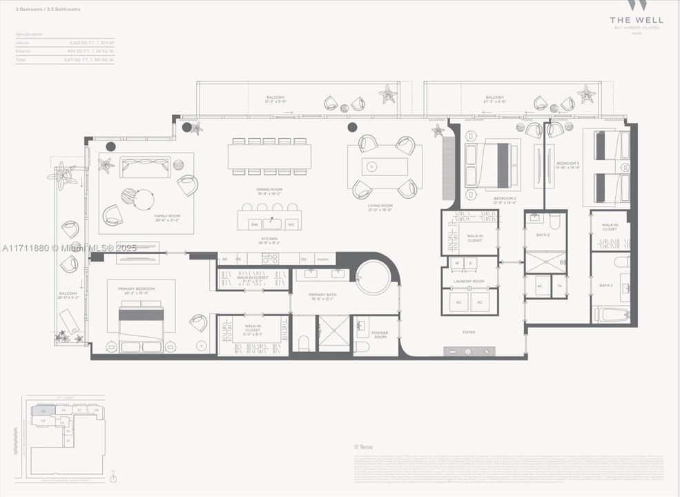 Spacious 3 bedroom plus family room