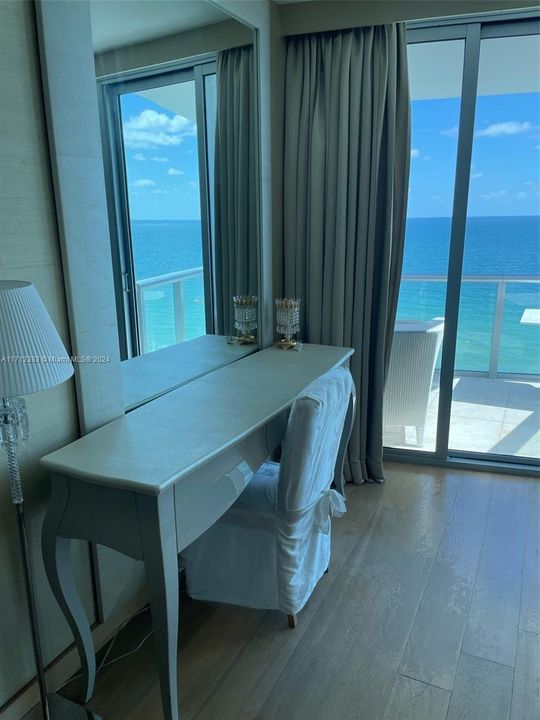 Master bedroom office corner with Ocean View