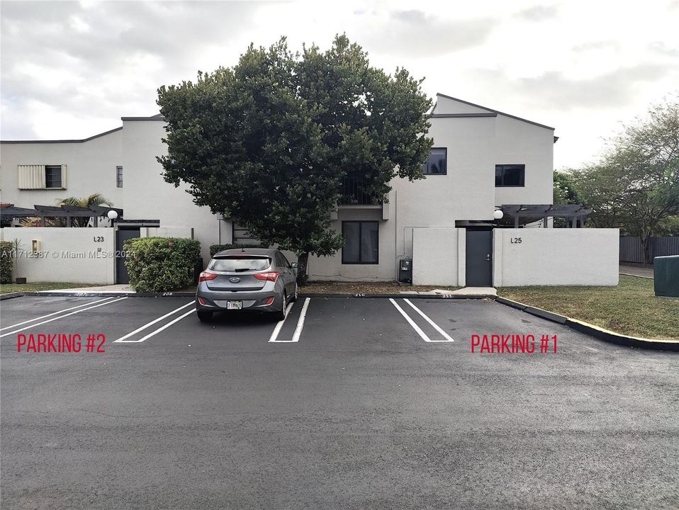 2 assigned parking spaces