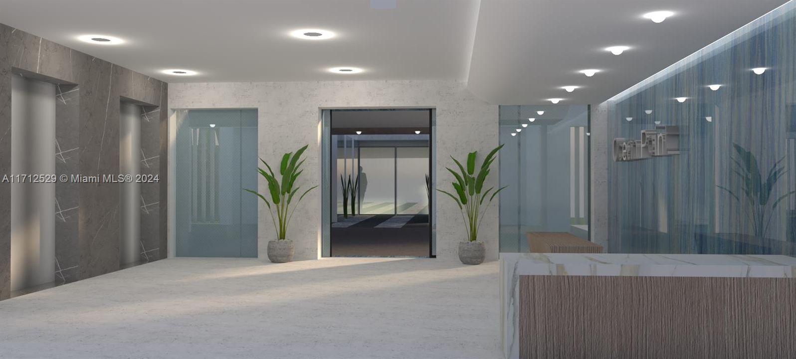 rendering of new lobby