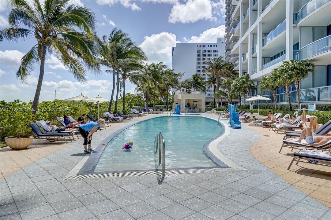 One of 4 swimming pools: The Sunrise Pool, The Sunset Pool, The Rooftop Lap Pool off of the 70K sqft gym and a Family pool for all ages to play and enjoy!