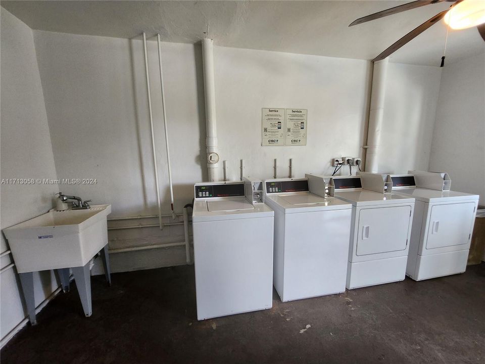 This laundry room is right down the hall.