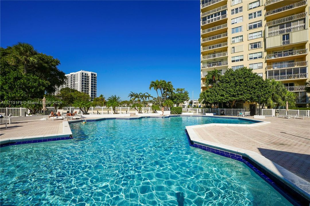 Beautiful bay front community pool