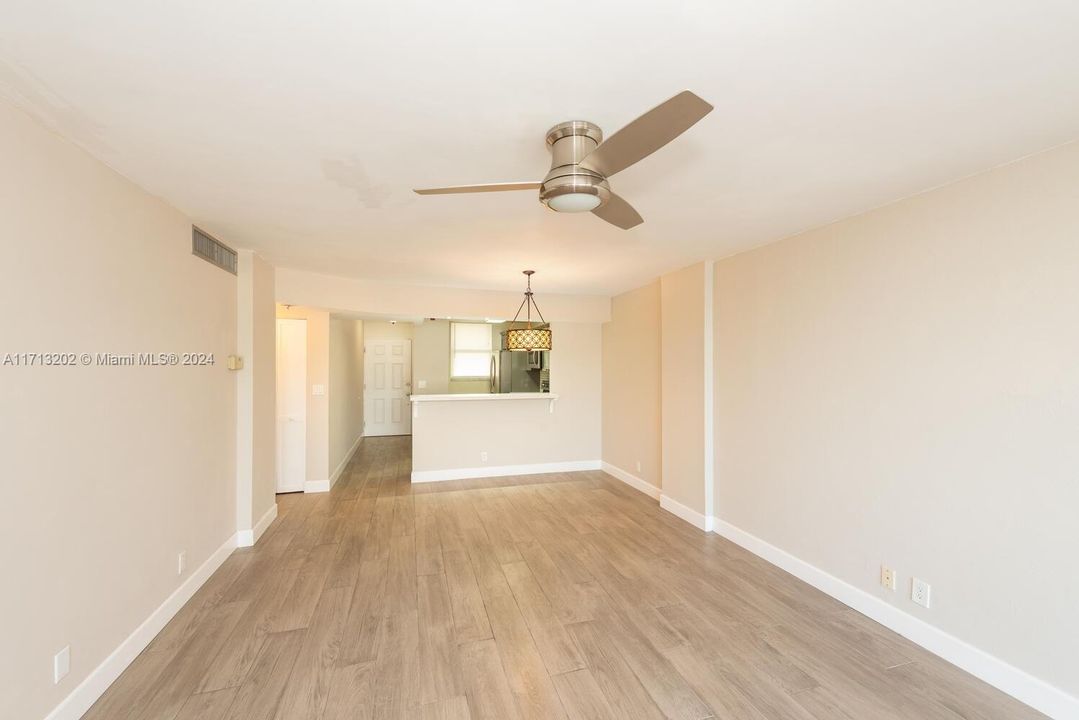 View to Living/dining room from balony.