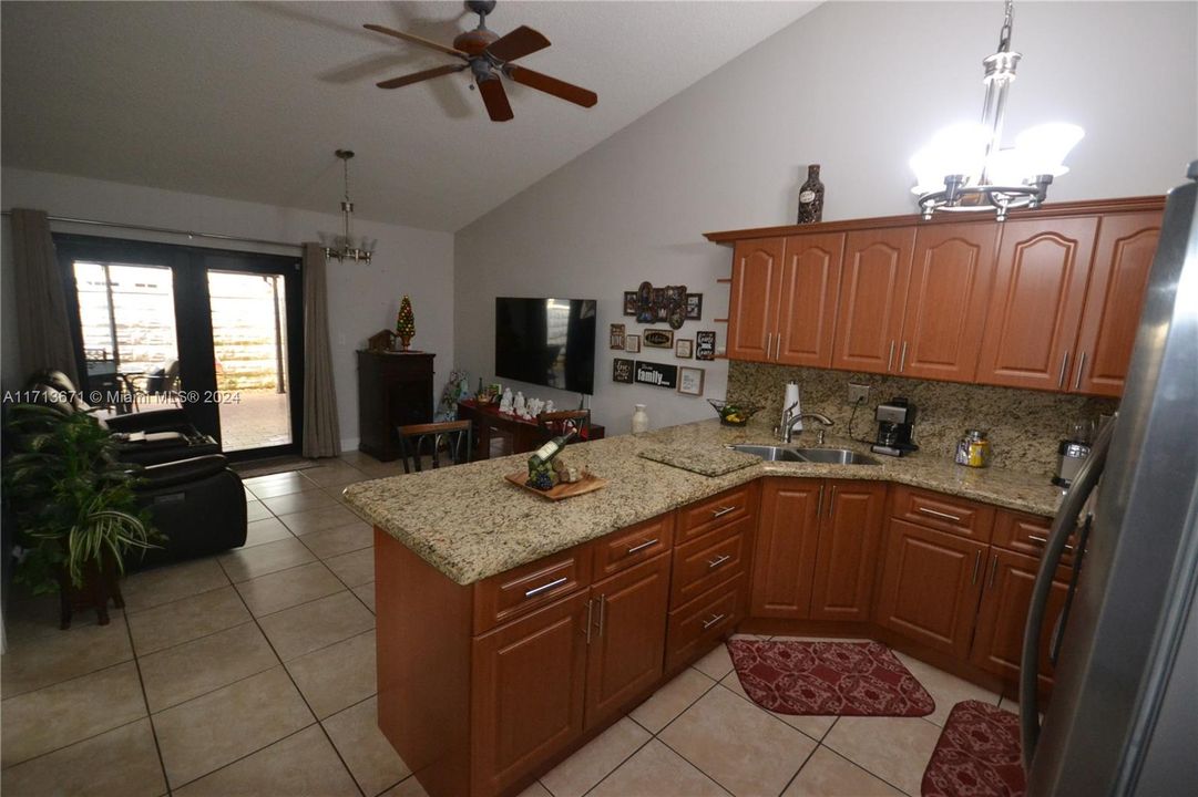 Kitchen towards Family Room View