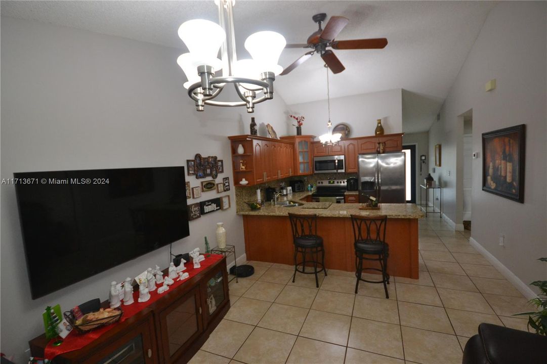 Family Room to Kitchen View