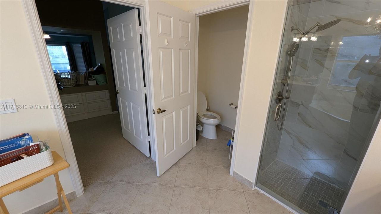 Master Bath, toilet & shower