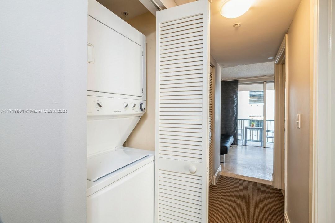 Washer/Dryer in the apartment unit.