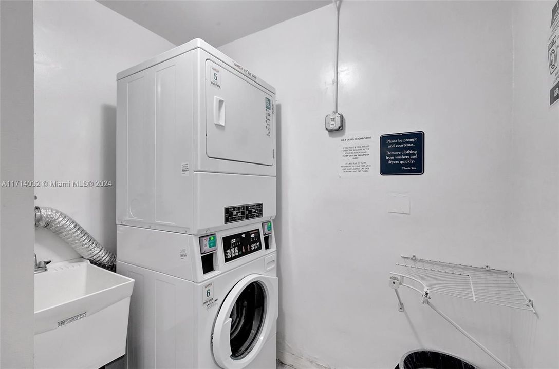 Common laundry is modern and convenient (just outside your condo unit on your floor).