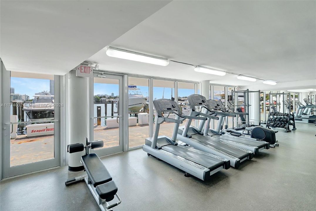 Diversity of gym equipment means no need to join expensive private gyms. Work and workout from home on Miami Beach!