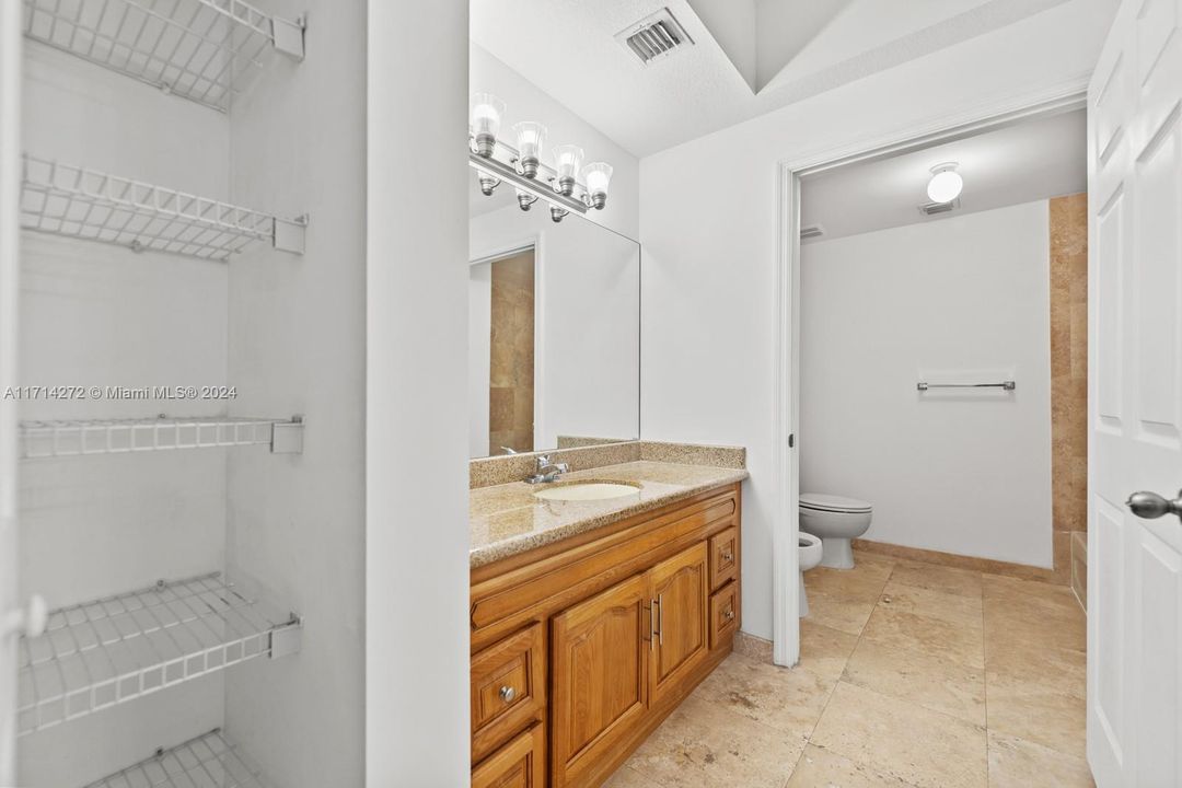 Closet in bathroom