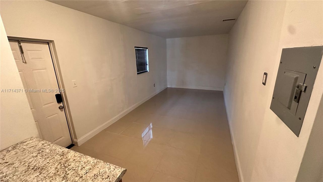 Garage converted into a bedroom