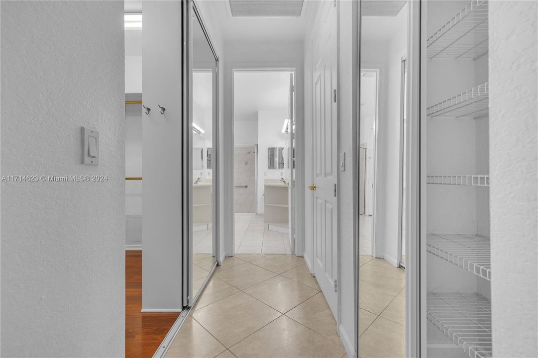 Hallway from Master to Closet & Bathroom