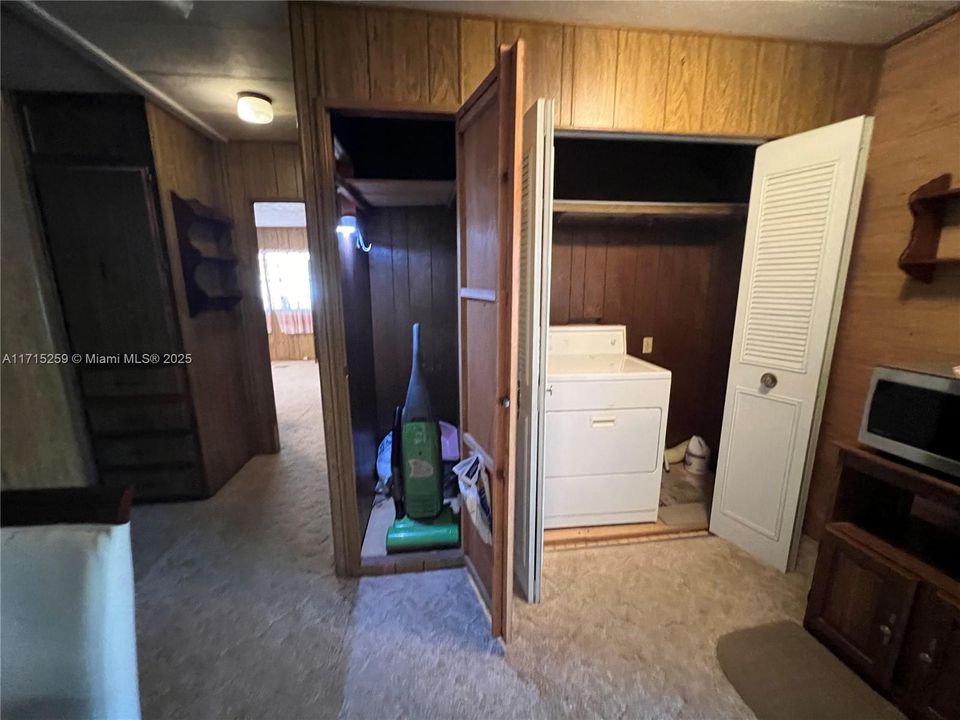 Dryer in closet