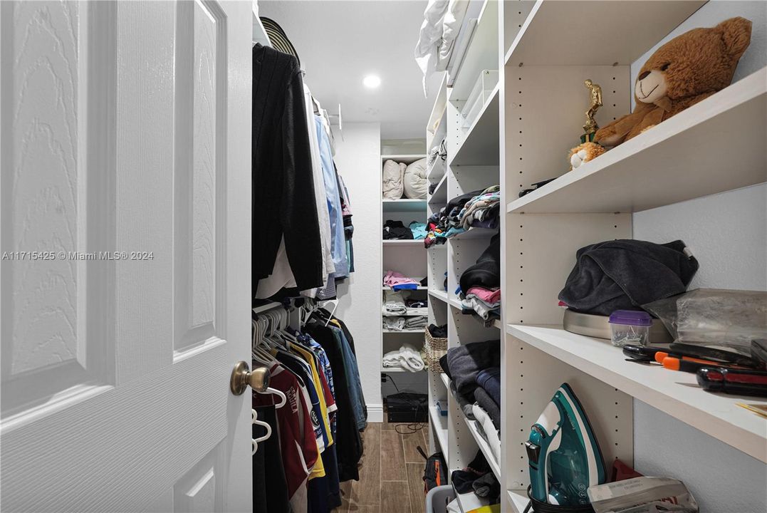 Master walk in closet