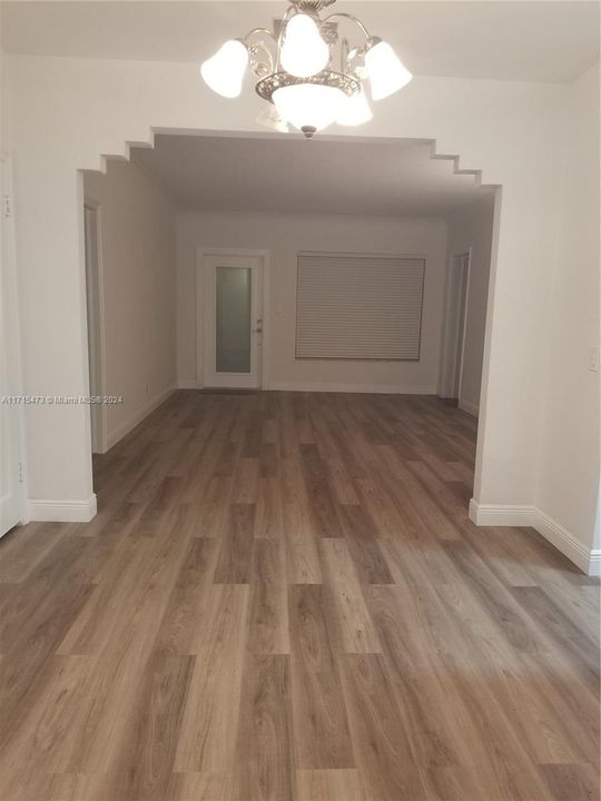 View from dinning room towards living room