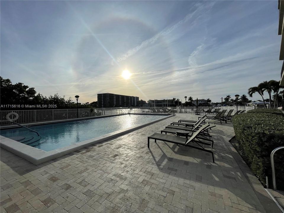 Pool facing the canal