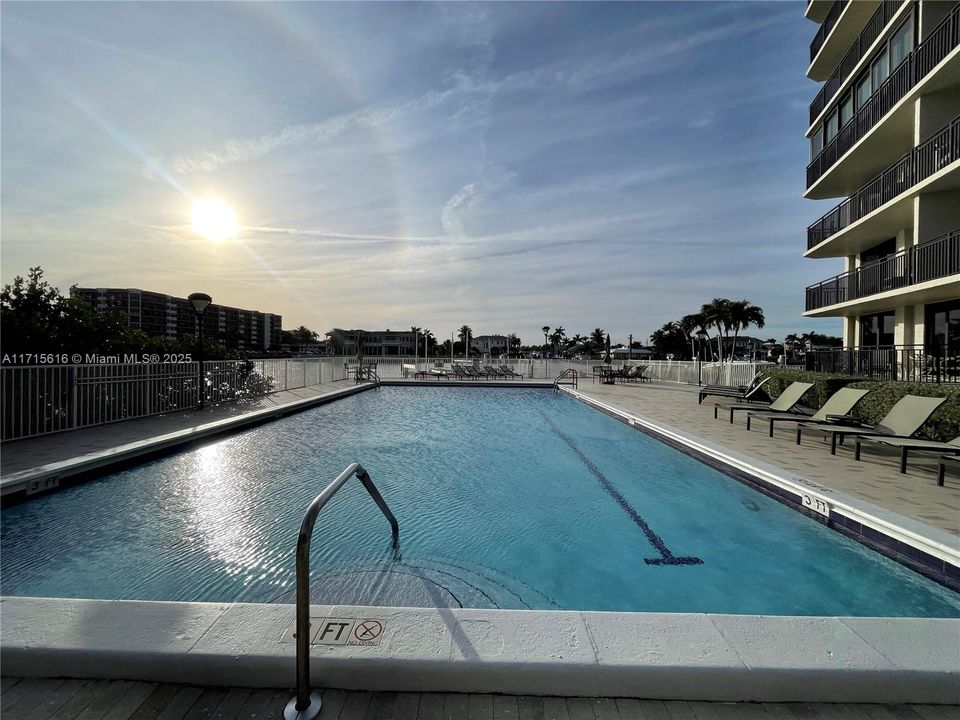 Pool facing the canal