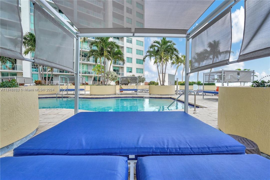 Cabana by the pool