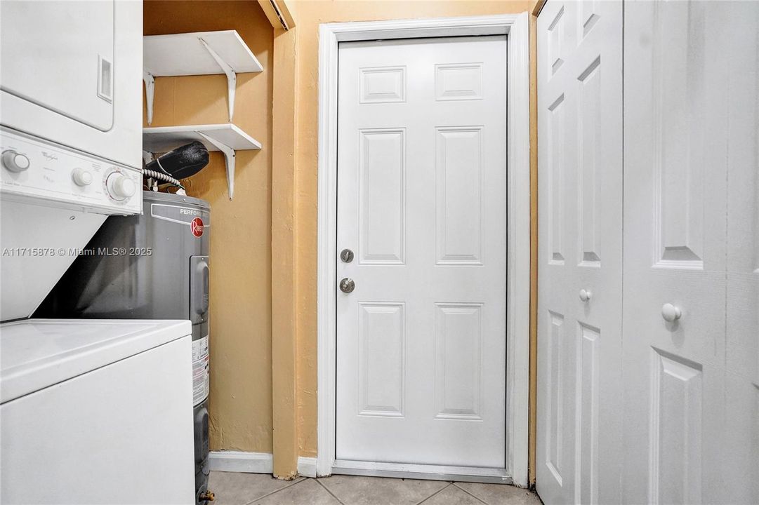 Laundry room and side door