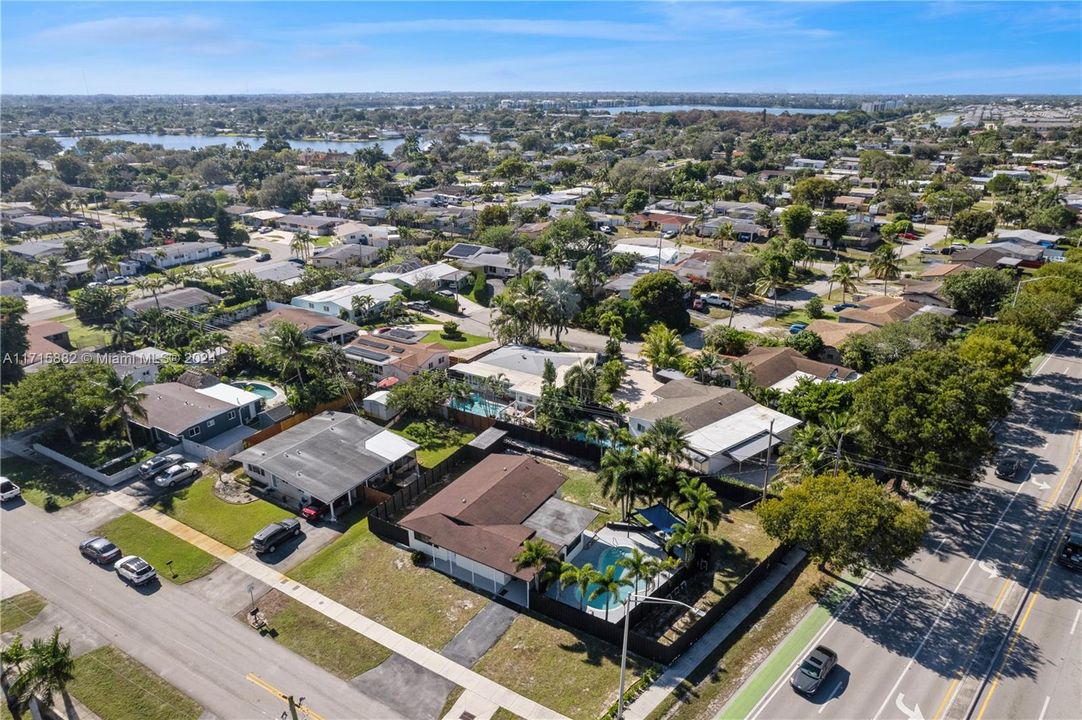 Looking southwest and the many palm trees that makes South Florida paradise living