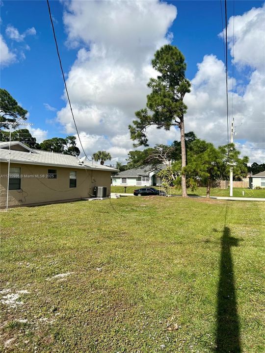 East side yard view