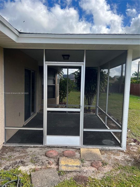 Screened patio