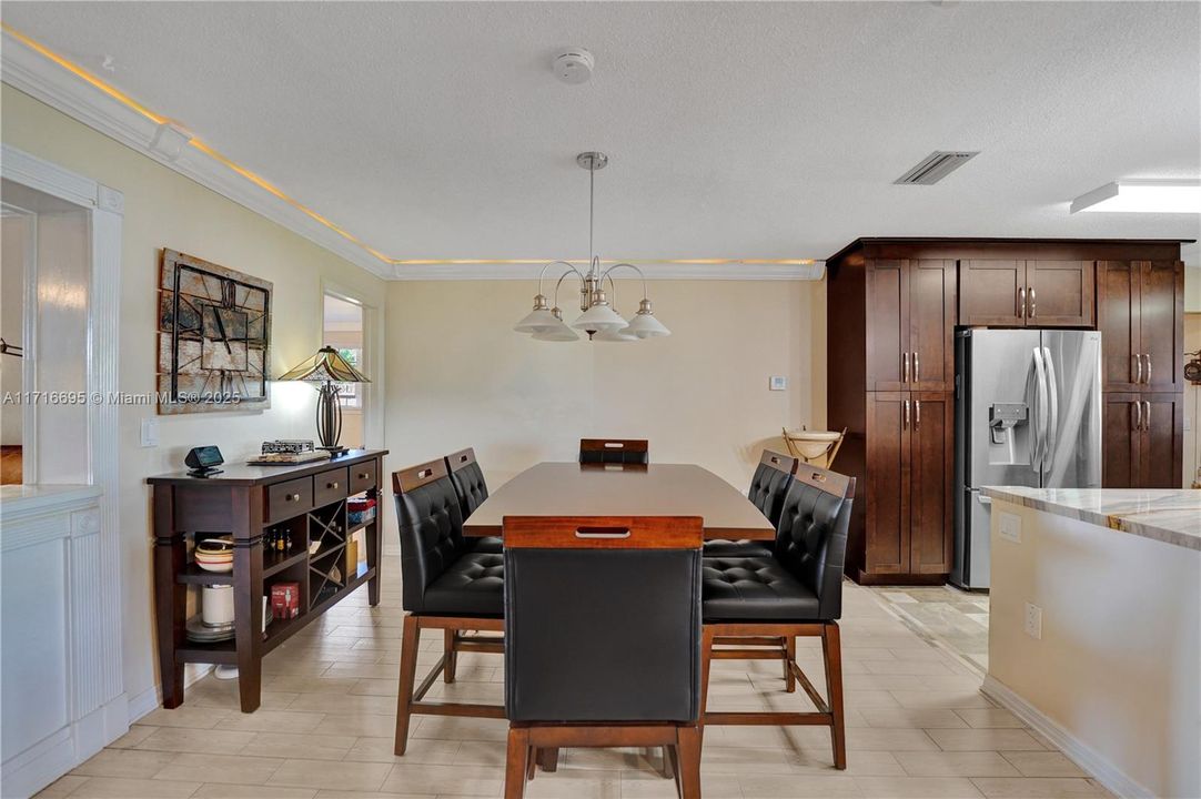 Dining area leading to Master