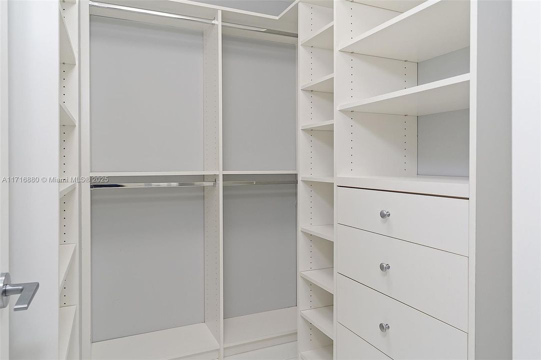 Built in walk-in closet