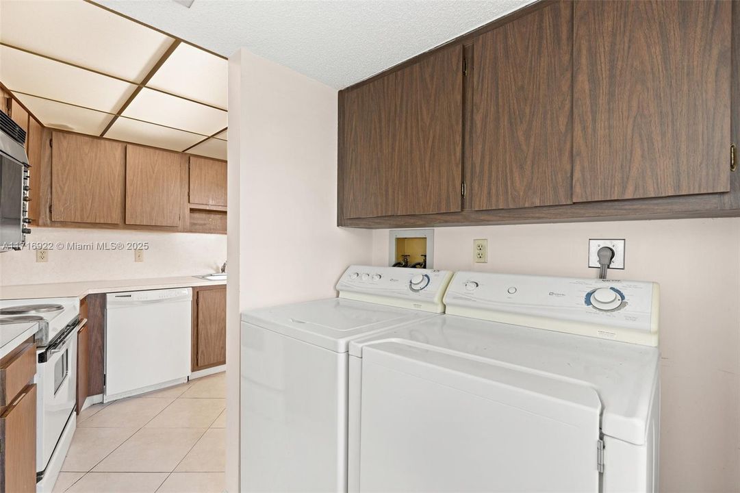 Laundry located off the Kitchen