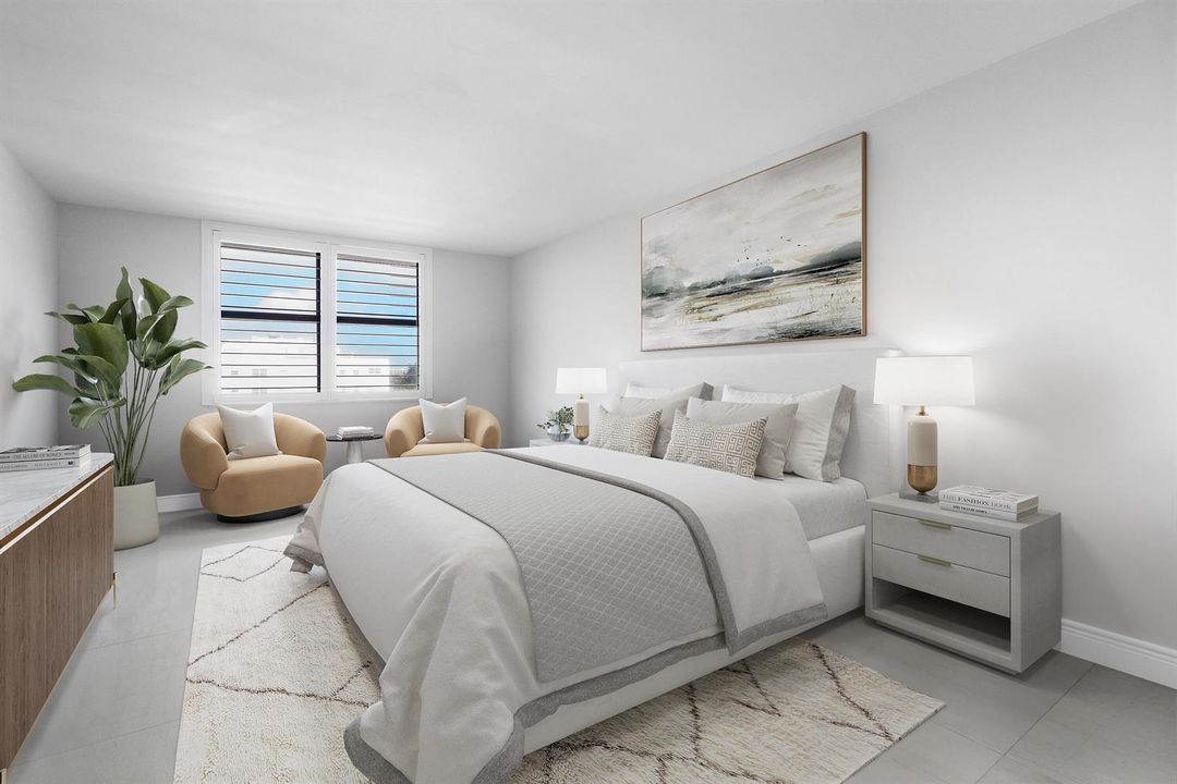 master bedroom staged