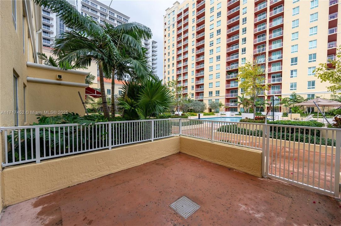 Terrace opening to Pool Deck