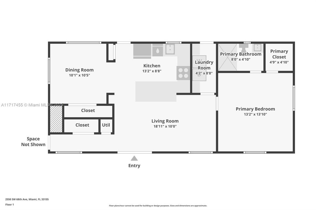 Only main portion of home mapped out