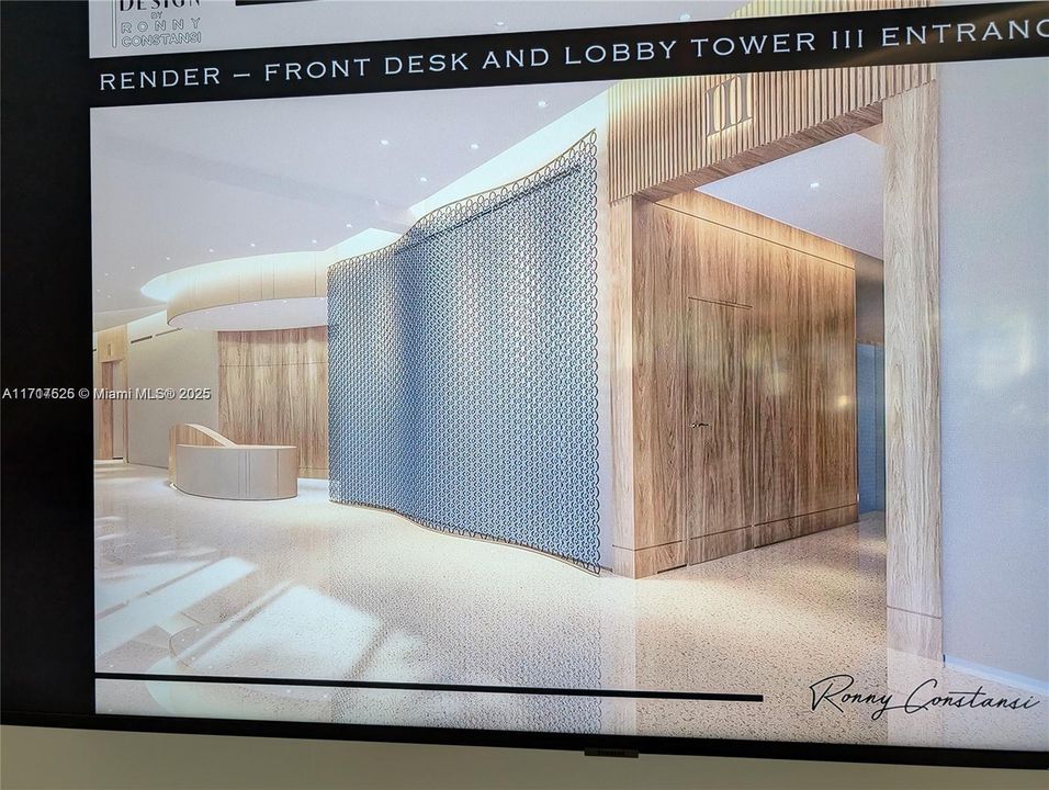 Lobby - Approved renovation design. Note: Renderings are for reference purposes only and may not reflect exactly the final product.