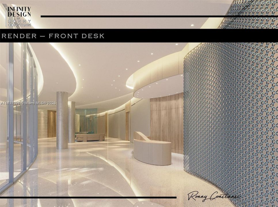 Lobby - Approved renovation design. Note: Renderings are for reference purposes only and may not reflect exactly the final product.