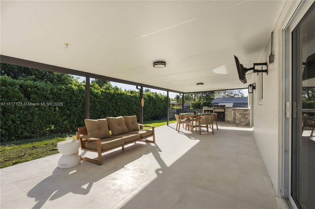 Large covered patio