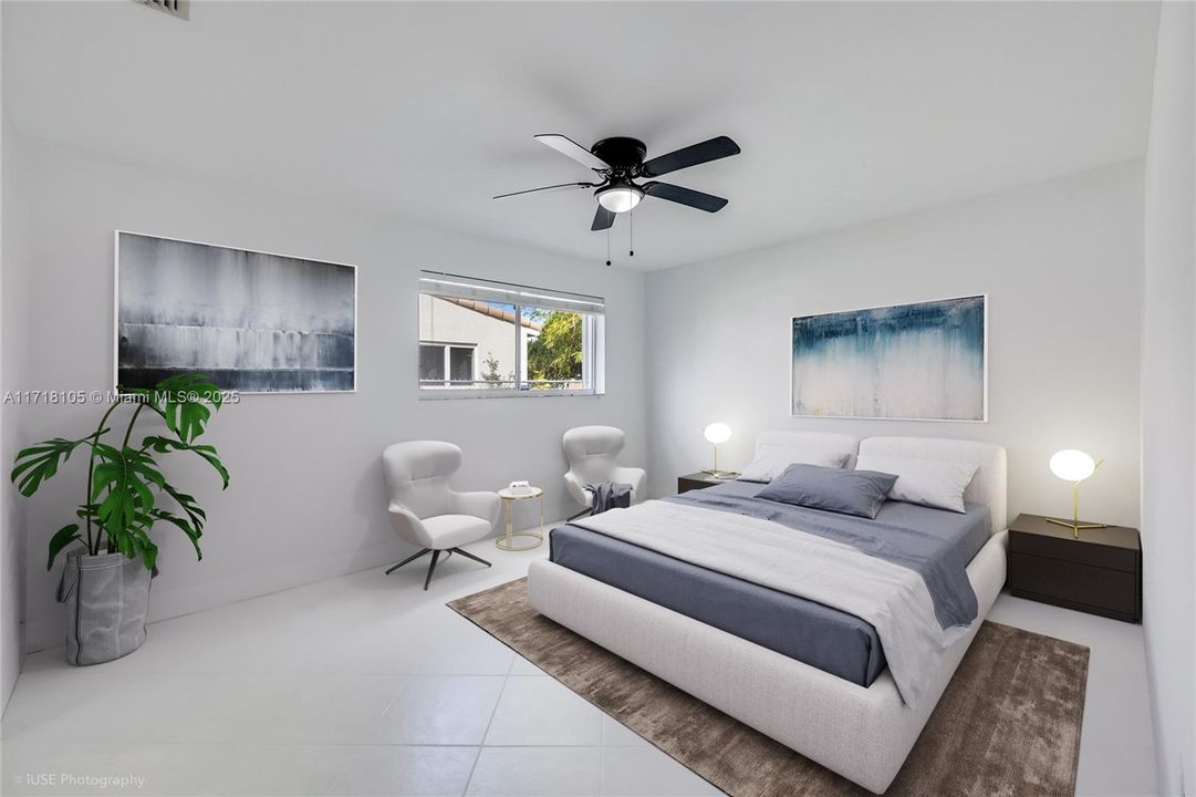 virtually Staged Image. Master Bedroom